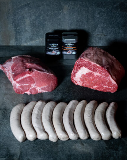 FuK 030BBQ Männer Pack mit Ribeye, Duroc-Nacken und Bratwurst
