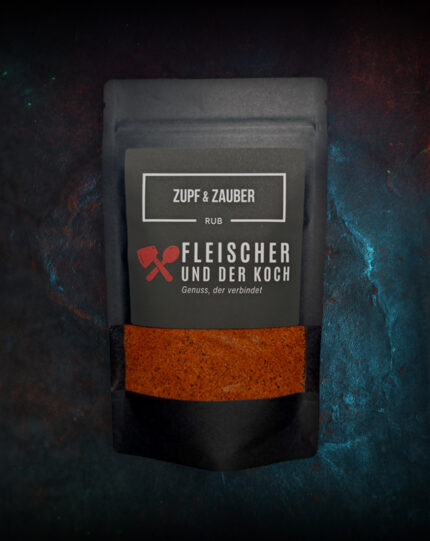 FuK Zupf & Zauber – Pulled Pork Rub in Schale, neben mariniertem Fleisch Thomas Rogenmoser | Berlin – Reichweite & Sichtbarkeit für kreative Marken aus Food, Design & Lifestyle